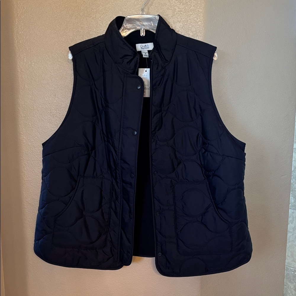 Croft & Barrow Black Quilted Vest
